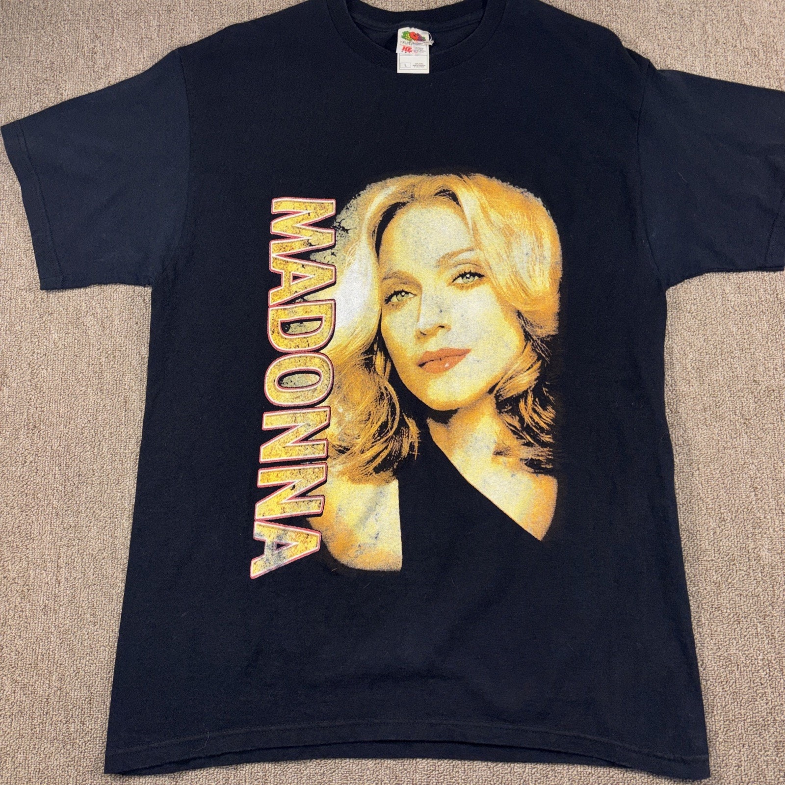 Vintage 2004 Madonna World Your T-Shirt Large Black Big Face